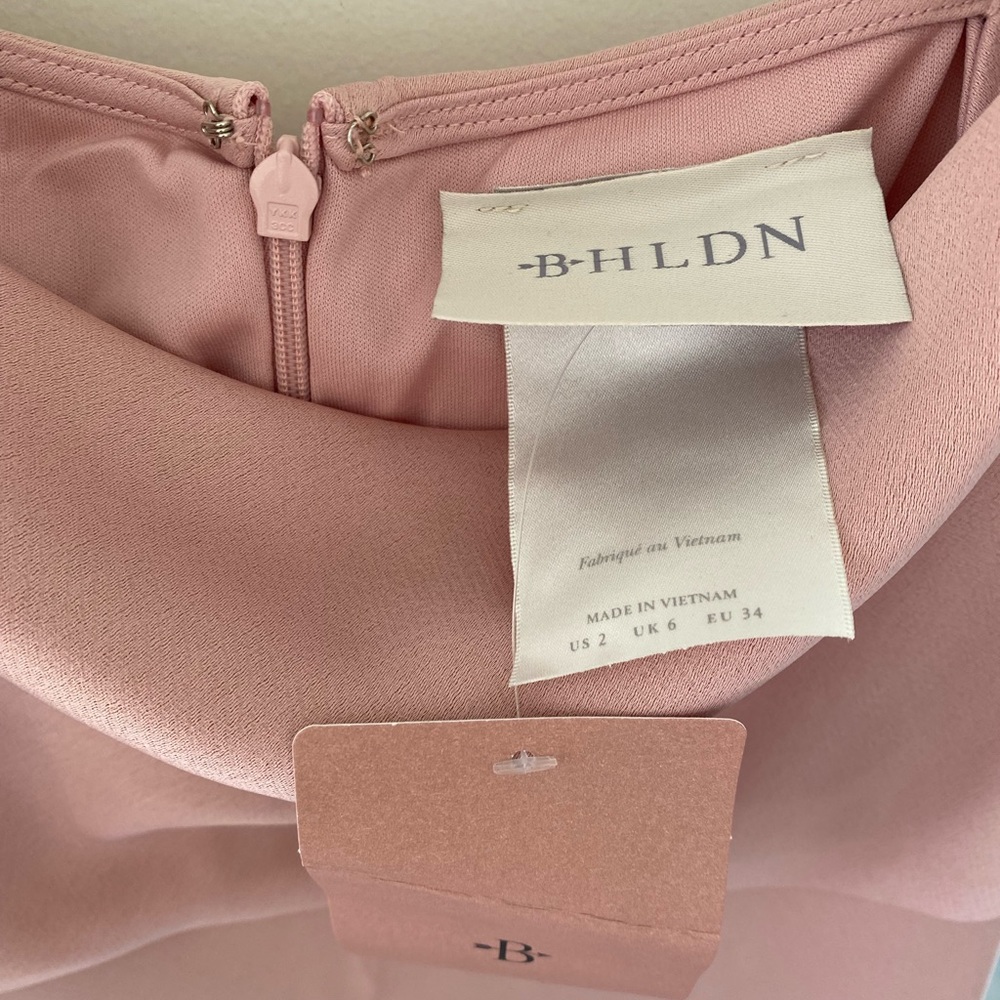 BHLDN size 2 Cali satin midi bridesmaid dress (never worn)
